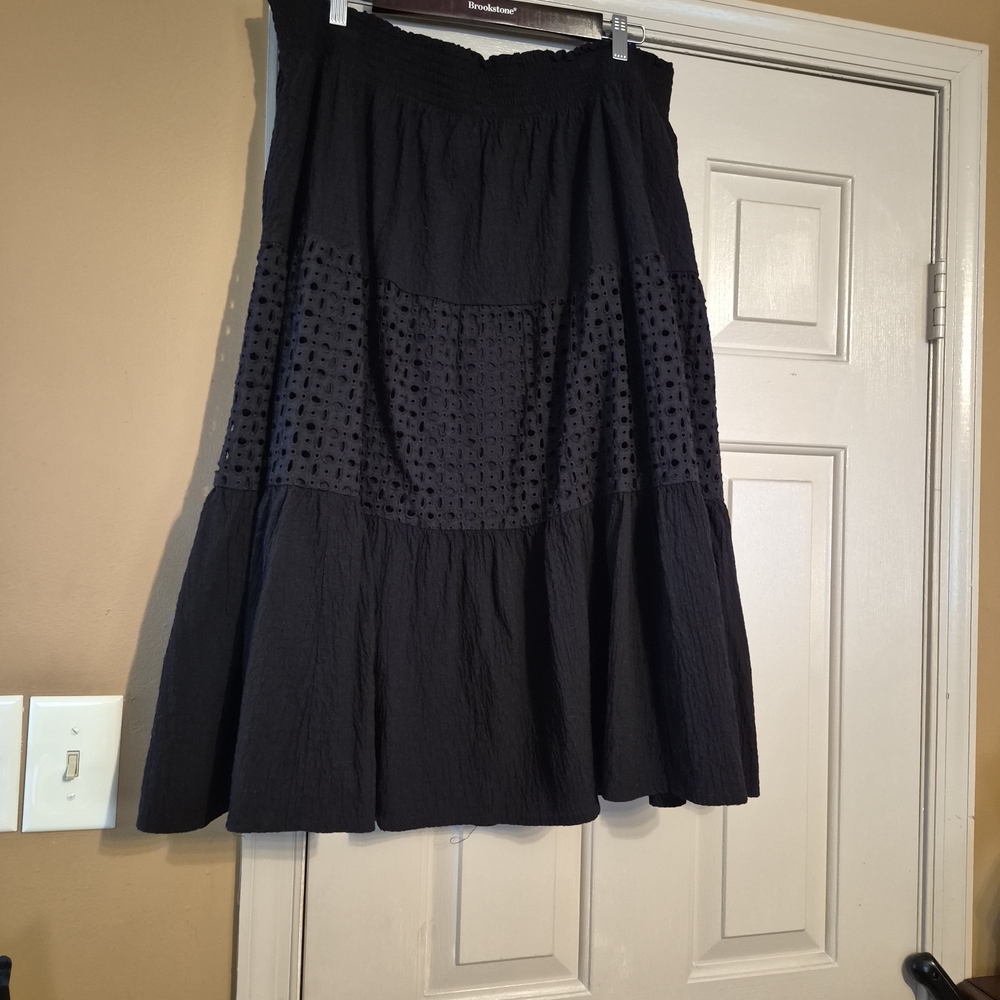Nine West Black A-Line Skirt